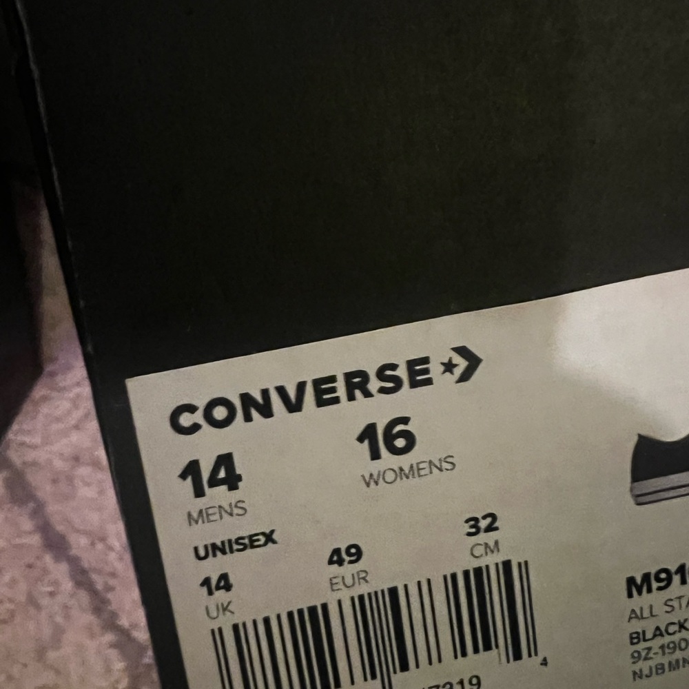 New Converse All Star OX Black M9166 - Picture 4 of 4